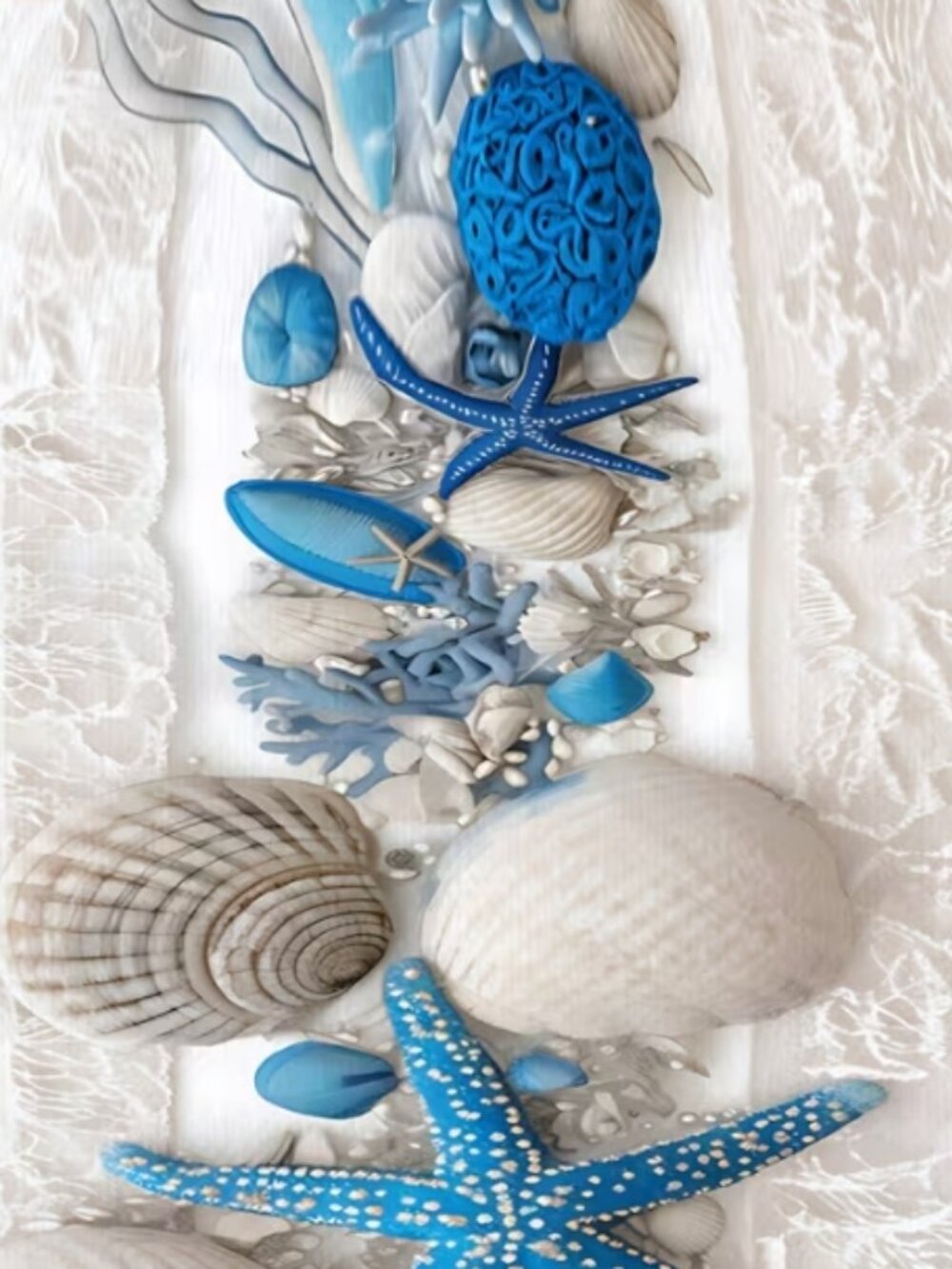Last One! NEW Ocean Seashells Table Runner 13 x 72